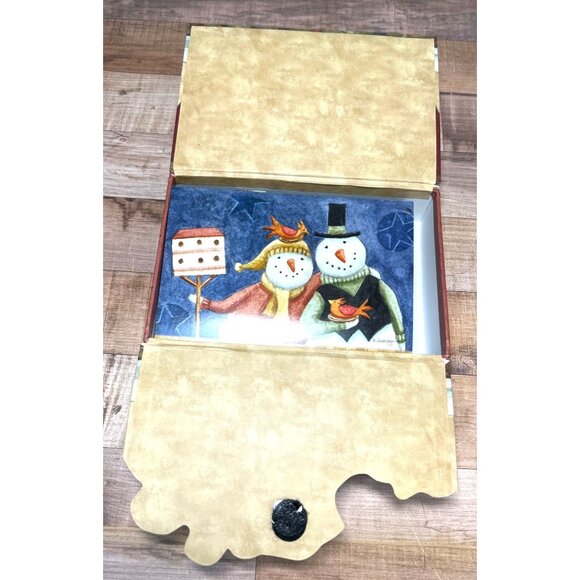 Snowman Greeting Card Box Set - 17 Blank Cards & Envelopes With 3D Keepsake Box - Picture 5 of 8